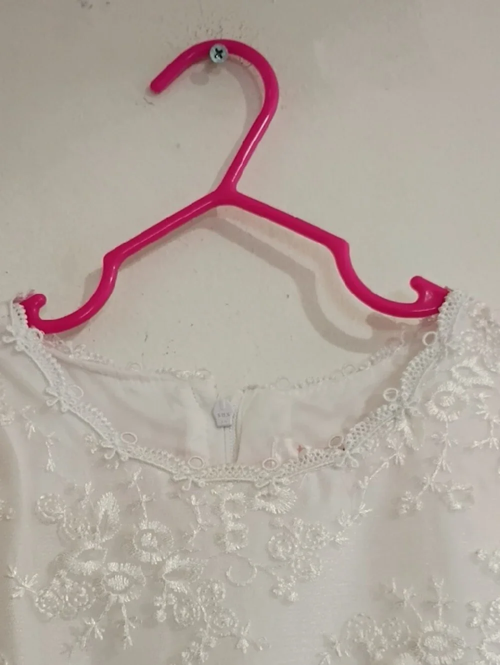 Biscotti White Floral Appliqué Tulle Party Dress with Satin Bow